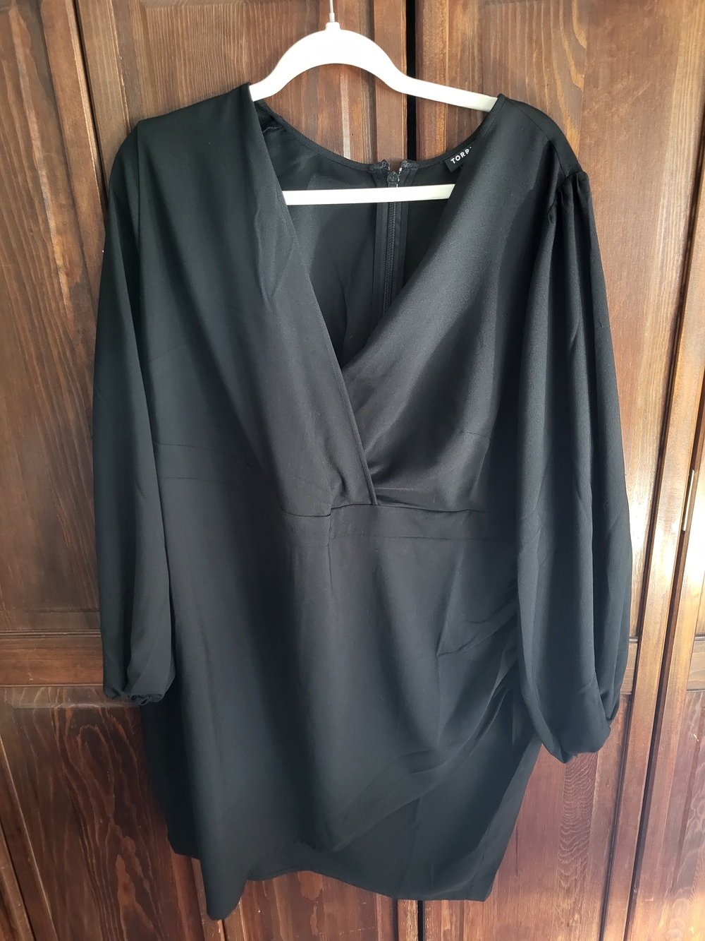 torrid Black Long Sleeve V-Neck Dress